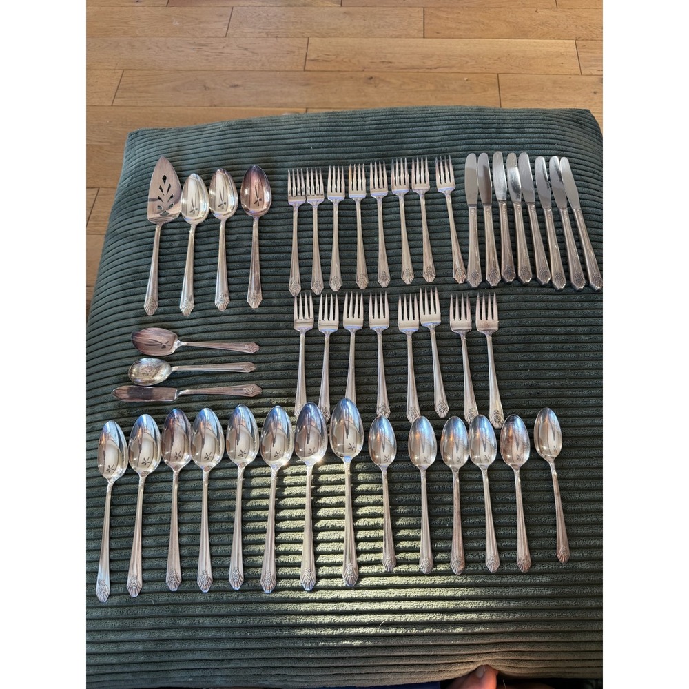 Vintage William Rogers Flatware Set of 45‎